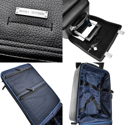 ブルックスブラザーズ 総革 レザー スーツケース BROOKS BROTHERS キャリーバッグ ラゲージ 旅行鞄 ブラック  黒【アメトラ】【送料無料】 | calimart（カリマート）