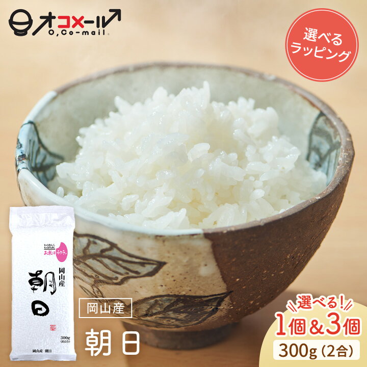 楽天市場】令和7年産 (2025年) 岡山産 朝日 300g(2合) ×1個/3個 l 真空 