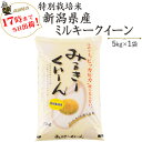令和6年産　特別栽培米新潟産ミルキークイーン5kg　白米【送料無料】(一部地域を除く)【あす楽対応_本州】