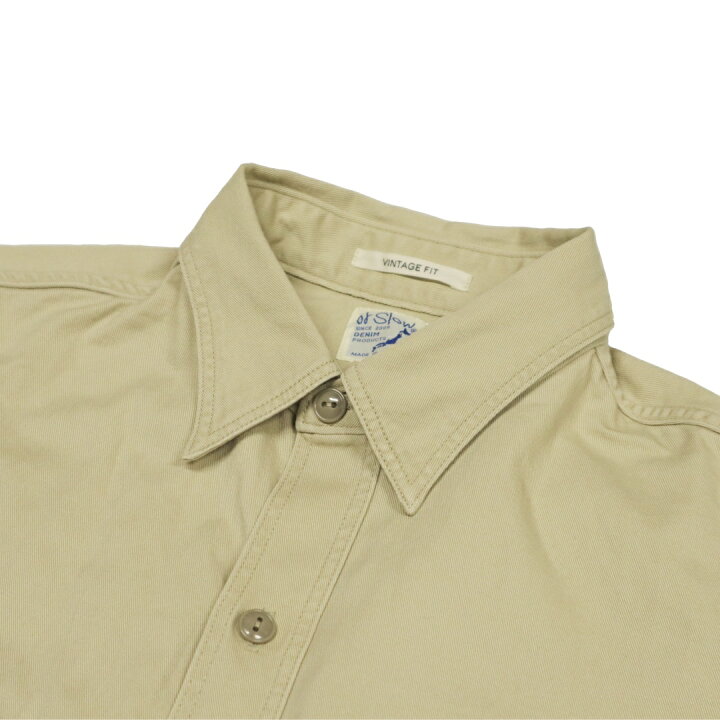楽天市場】orSlow(オアスロウ) COTTON TWILL VINTAYGE FIT WORK SHIRT 