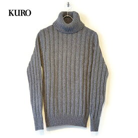 KURO(クロ) メンズ 3G RIB KNIT TURTLENECK SWEATER リブニット タートルネックセーター 【961715】