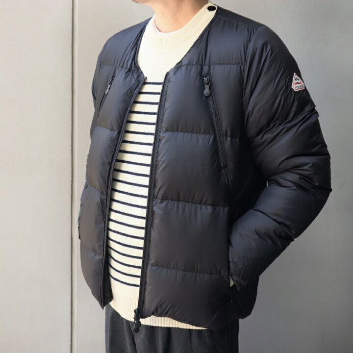 楽天市場】PYRENEX(ピレネックス)メンズ ノーカラー ショートダウン  
