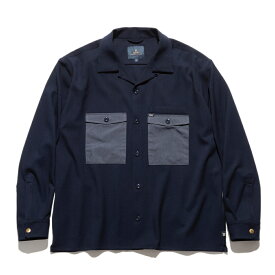 ROARK REVIVAL(ロアーク リバイバル)SHIPMAN CAMP SHIRTS CPO キャンプカラーシャツ【RWJ951-NVY】