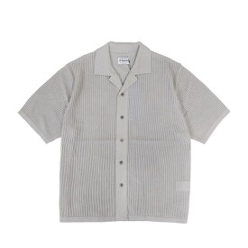 Yonetomi(ヨネトミ) COTTON SUKASHI KNIT SHIRT コットン スカシニット シャツ【 95-262-030】