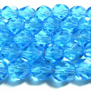 チェコビーズ * ファイアポリッシュ * 6mm * アクアマリン * 20個入り 【 ファイアーポリッシュ ファイヤーポリッシュ チェコ ビーズ パーツ ガラスビーズ 6ミリ 手作り アクセサリー 材料 ネッ