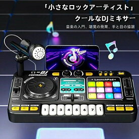 多機能Bluetooth DJターンテーブルシミュレーション、子供初心者向けの演奏可能な楽器、マイク付き知育おもちゃ 女の子 男の子 子供 充電式 誕生日 実用的 ギフト 入学祝い カピバラ