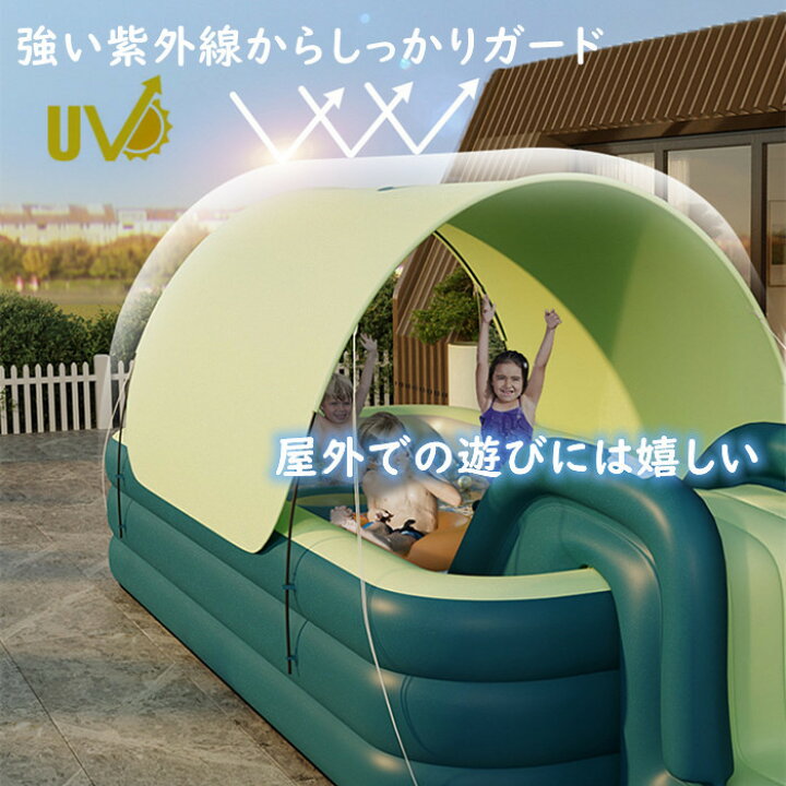楽天市場】プール 大型 家庭用プール 電動ポンプ付き ビニールプール 