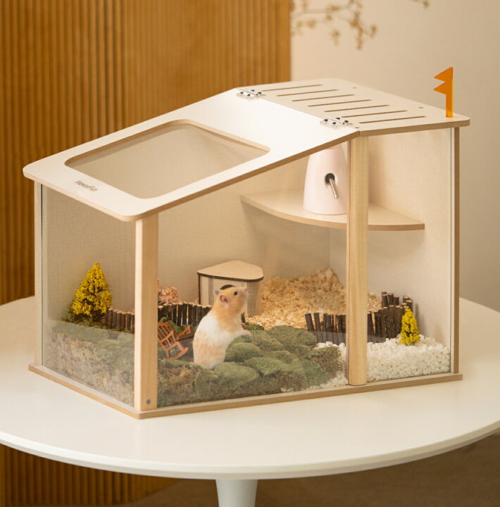 楽天市場】ハムスターケージ 巣箱 飼育ケージ ハムスターハウス 木製  