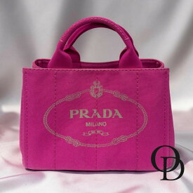 【中古】プラダ PRADA B2439G カナパトート フューシャ ピンク Canapa Tote Bag Fuxia Pink