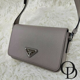 【中古】プラダ PRADA 2VD065 サフィアーノレザー ショルダーバッグ グレージュ Saffiano Leather Shoulder Bag Greige