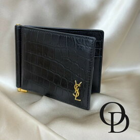 【中古】サンローラン Saint Laurent 607738 ビルクリップ ウォレット Bill Clip Wallet ブラック Black