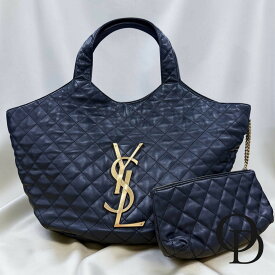 【中古】サンローラン Saint Laurent 698651 イカールマキシ ショッピングバッグ ブラック ICARE Maxi Shopping Bag Black
