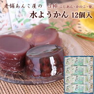 いろはや 水ようかん 12個入り こし かのこ 栗 各4個 ギフト包装対応 和菓子 手土産 本州送料無料