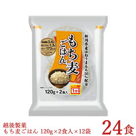 パックご飯 もち麦ごはん 120g×2食入×12袋 合計24食 新潟県産はねうまもち使用 レトルトご飯 本州送料無料