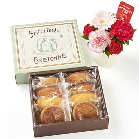 【安心の百貨店母の日ギフト】遅れてごめんね 母の日 花 カーネーション 2026 プレゼント ギフト 生花 フラワー アレンジメント ［ ブルトンヌ ］ スイーツ セット 洋菓子 焼き菓子 百貨店 プレゼント 贈り物 義母 継母 ｜順次お届け(MD)