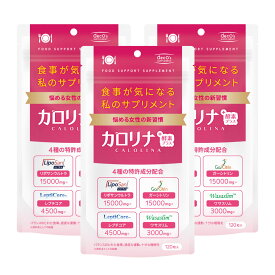 odecomart カロリナ酵素プラス 120粒(約30日分) 3個セット 酵素サプリメント キトサン カット系 目指せスッキリ！高配合でこの価格！【送料無料】
