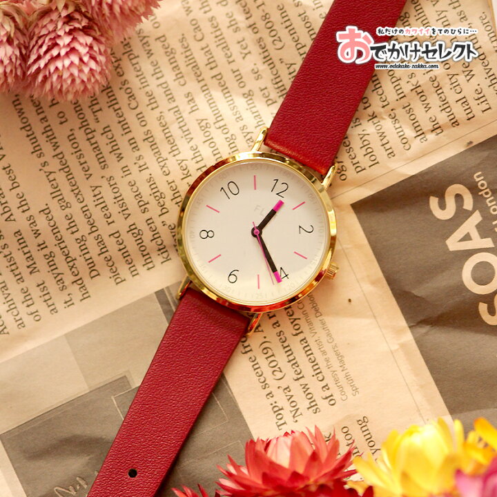 楽天市場 腕時計 レディース かわいい 腕時計 レディース カジュアル 時計 おしゃれ 可愛い シンプル オシャレ 安い おすすめ 大人女子 カジュアル ニッケルフリー 金属 金属アレルギー 普段使い オトナ可愛い 大人可愛いレッド ピンク おでかけセレクト 楽天市場店