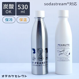 ソーダストリーム ボトル マイボトル 500ml スヌーピー キャラクター 炭酸 対応 水筒 ステンレスボトル ステンレス製 530ml 直飲み 軽量 保温 保冷 2way シンプル 入園 入学 新生活 男の子 女の子 大人可愛い 軽い 持ち運び SNOOPY