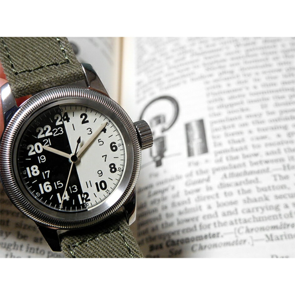 腕時計 レディース 小さい プレゼント 日本製 ブランド ミリタリー ウォッチ 防水 アナログ ペア メンズ アラビア数字 おしゃれ ユニセックス  アーミー 文字盤 個性的 24H時計 エアフォース US Army Air Force A-17A 布ベルト | おでかけセレクト　楽天市場店