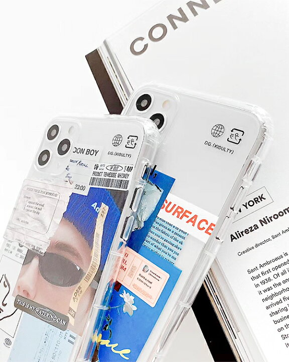 iphone case 14 クリア シリコン　コーヒー ステッカー