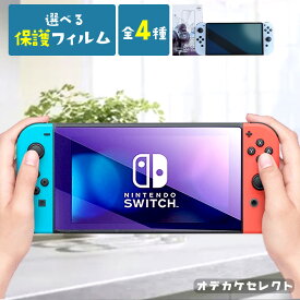 【クーポン有｜19日20:00】スイッチ 保護 フィルム ニンテンドースイッチ 保護 ガラスフィルム 有機ELモデル 対応サイズ クリア ブルーライトカット 強化ガラスフィルム 飛散防止 撥水 指紋 貼付 簡単 高透過率 9H硬度 気泡 貼りやすい Nintendo Switch