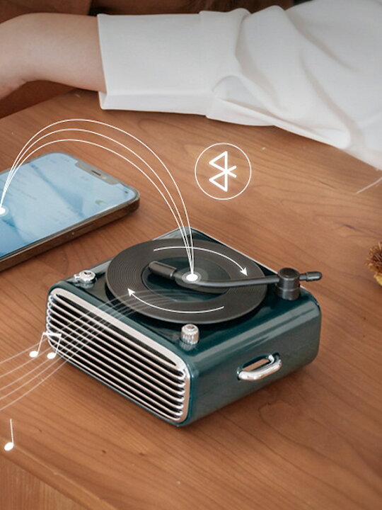 楽天市場】bluetoothスピーカー レトロ レコード かわいい Bluetooth  