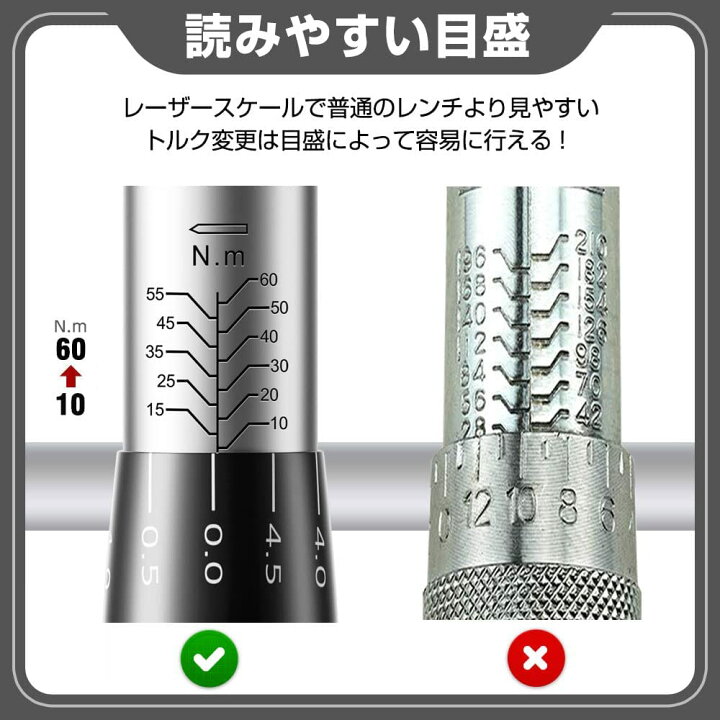 楽天市場】送料無料 トルクレンチ プレセット型 差込角9.5mm (3/8 