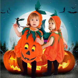 ハロウィン 衣装 子供 コスプレ 仮装 かぼちゃ ベビー キッズ 子供服 ジャックオーランタン かぼちゃ baby halloween カボチャ 幼稚園 保育園 パンプキン パーティーグッズ カバー 帽子 コスチュ