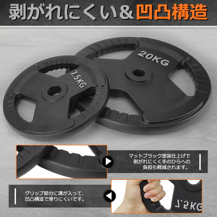 楽天市場】即納！ダンベル バーベル 穴開きプレート シャフト径28mm 