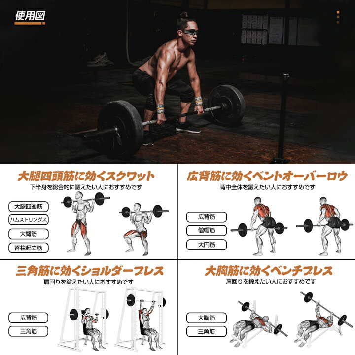 楽天市場】オリンピック バーベル バーベルシャフト 200kg対応 220cm 