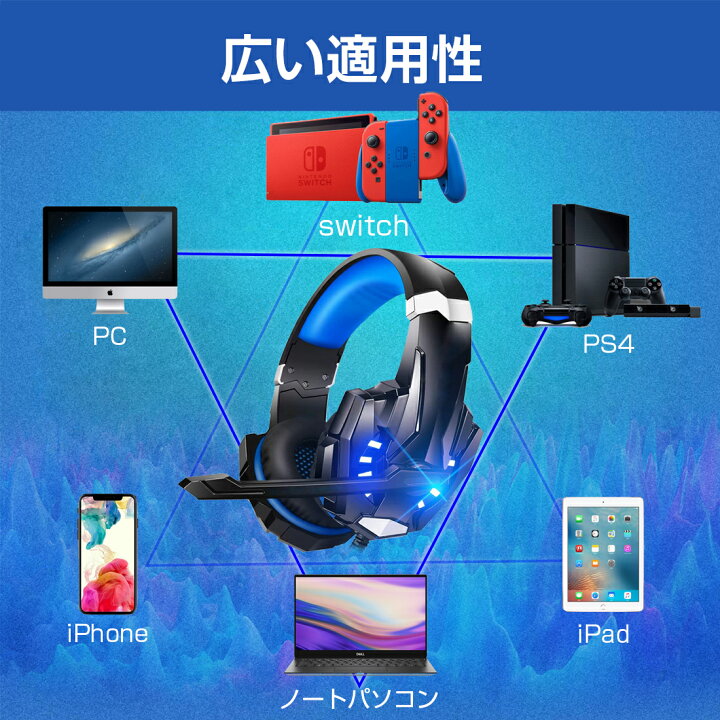 楽天市場】ゲーミングヘッドセット switch PS4 USB 任天堂 対応 マイク 