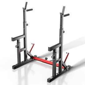 【予約】バーベルスタンド ベンチプレスラック スクワット 調整 耐荷重340kg バーベルラック バーベルシャフト スクワットラックスクワットマシン ダンベルホルダー パワーラック 男女 自宅 全身ストレッチ 筋トレ 背筋 懸垂 トレンニング器具 台