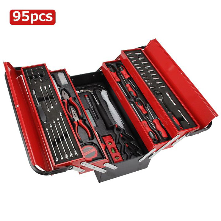 楽天市場】バージョンアップ 工具セット 95PCS 作業 整備工具セット 