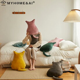 もちもち クッション 抱き枕 大きめ 動物 猫 クッション 猫型 ねこ ネコ ぬいぐるみ 抱き枕 可愛い かわいい インテリア ふわふわ シンプル 無地 にゃんこ キャット ピンク グレー ダッチベルベット 腰当て