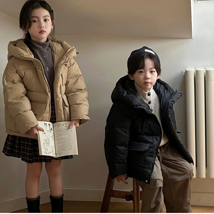 楽天市場】中綿コート キッズ ダウンコート 男女兼用 冬服 フード付き  