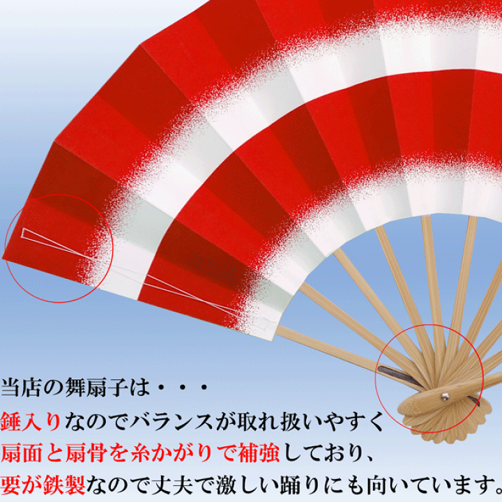 楽天市場】すずめ踊り用 扇子 30本1組 舞扇子 二段ぼかし 片面