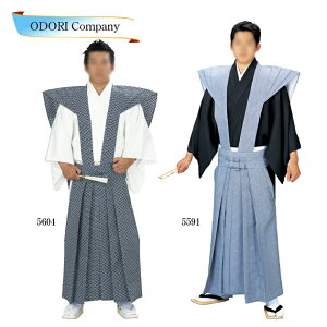 裃 かみしも ハコマチ型 菊菱 鮫小紋 紺舞踊 舞台衣装 侍 奉行所 コスプレ