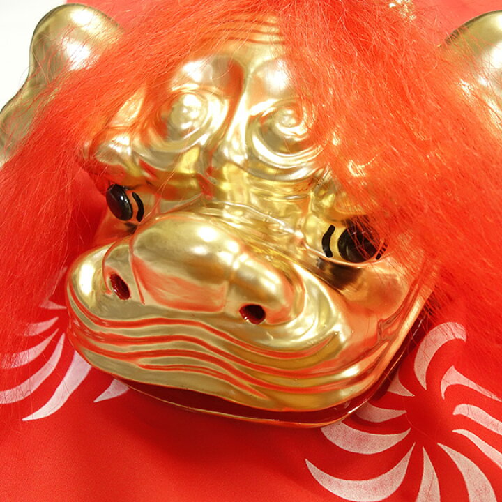 連獅子 赤 親獅子 手獅子 日本舞踊小道具 舞台用 連獅子の子 : sj3045 
