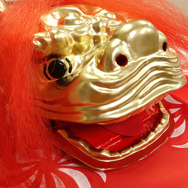 連獅子 赤 親獅子 手獅子 日本舞踊小道具 舞台用 連獅子の子（【楽天 