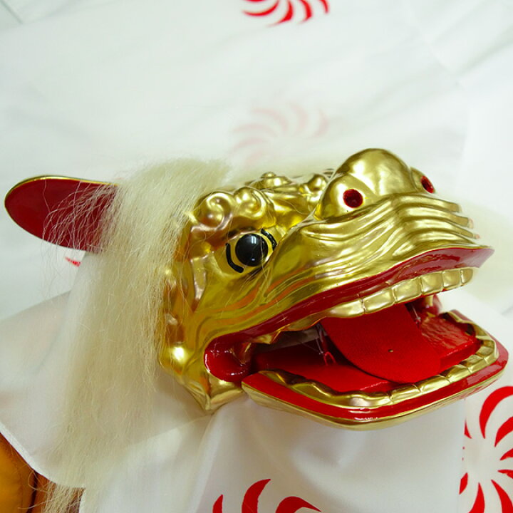 楽天市場】連獅子 白 親獅子 手獅子 日本舞踊小道具 舞台用 連獅子の親 