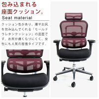 新商品《期間中ポイント10倍!》【完成品】エルゴヒューマンベーシック/クッション座面タイプ(座カラー:ブラックのみ限定)/ヘッドレスト付【搬入・設置・梱包材引取り無料】【家財便送料無料】高機能メッシュオフィスチェア/EH-HAMエルゴヒューマンチェア/EGP
