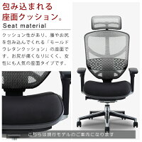 新商品《期間中ポイント10倍!》【完成品】エルゴヒューマンエンジョイ/クッション座面タイプ(座カラー:ブラックのみ限定)/ランバーサポート付/ヘッドレスト有り【搬入・設置・梱包材引取り無料】【家財便送料無料】メッシュチェア/オフィスチェアENJOY/EGP/
