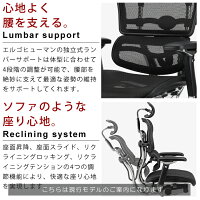 新商品《期間中ポイント10倍!》【完成品】エルゴヒューマンプロ/クッション座面タイプ(座カラー:ブラックのみ限定)/ヘッドレスト付【搬入・設置・梱包材引取り無料】【家財便送料無料】高機能メッシュオフィスチェア/EGP