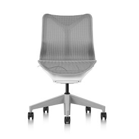 《正規店 メーカー保証対応可 梱包材回収 P5倍》Herman Miller ハーマンミラー コズムチェア Cosm ローバック フレーム:スタジオホワイト アーム無し 張地インターセプト カラー:ミネラル ベース:ミネラル カーペット用キャスター リクライニングハード or ソフト