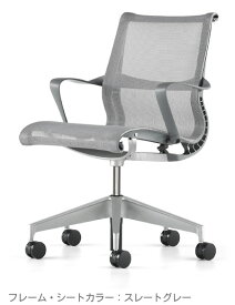 《正規店 メーカー保証対応可 梱包材回収 P5倍》Herman Miller ハーマンミラー セトゥーチェア（Setu）【シルバーアロイベース】【リボンアーム付】【スタンダードハイト】【スレートグレーフレーム】【ブレーキングキャスター仕様】