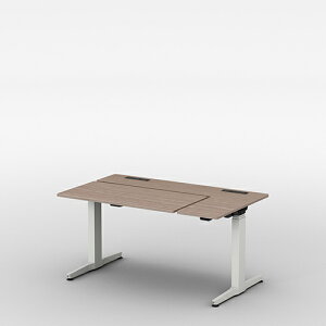 【okamura】REGAS(リーガス)電動昇降デスク L型水平天板タイプ 幅1400(実寸1350) 奥800 タイプ 本体(脚)カラー ホワイト 天板ティンバーウッド(4カラー) インジゲータ無