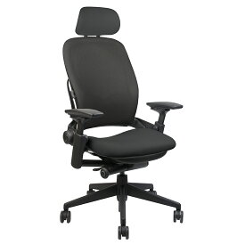 Steelcase スチールケース Leap リープチェア V2 / ヘッドレスト付／ブラックフレーム／カラー：選択可／可動肘付／ランバーサポート機能付／USオリジナル(スチールケース)／ソフトキャスター仕様 / 椅子