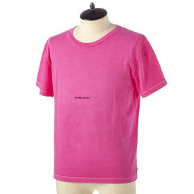 サンローラン Tシャツ メンズ 548037 YBDV2 6469 FUSCHIA-NOIR