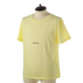 サンローラン Tシャツ メンズ 548037 YBDV2 7440 JAUNE PALE-NOIR