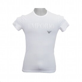 エンポリオアルマーニ メンズ Tシャツ 111035 CC716 00010 ホワイト EMPORIO ARMANI 半袖 無地 誕生日 プレゼント 20代 30代 40代 50代 60代